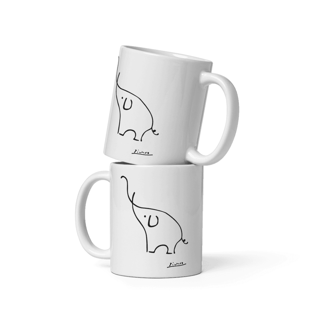 Pablo Picasso Elephant Sketch Artwork Mug