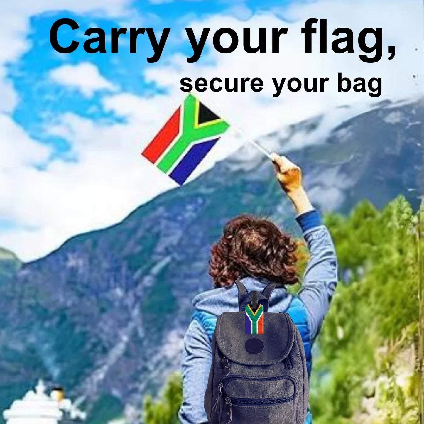 Smart Bag Security Tag -  SouthAfrica Flag [Pack 2]
